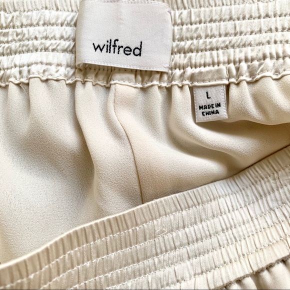 Aritzia | Wilfred champagne gold silk midi skirt - Picture 4 of 6